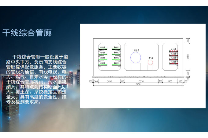 干線綜合管廊介紹與示意圖
